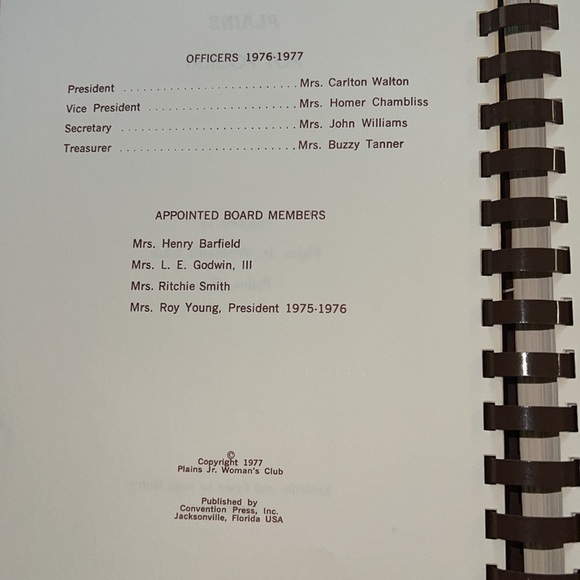 Vintage 77 Spiral Bound First Edition Plains Pot Pourri Cookbook Rosalynn Carter - Picture 4 of 9